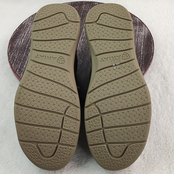 Ariat Men's Hilo Stretch Lace Dark Tan and Rust Aztec Shoe 10040445 - Picture 8 of 8